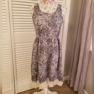 Beautiful Blue Paisley Summer Dress